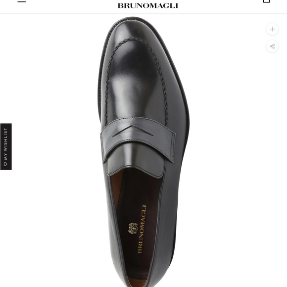 BRUNOMAGGLY AREZZO TWO-TONE PENNY LOAFER - BLACK/DARK GREY SIZE 10.5